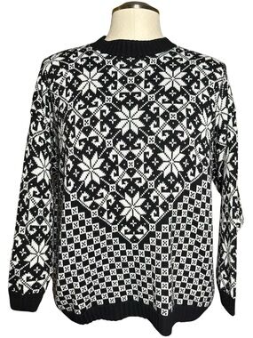 Classic Essentials Checkered Fair Isle Vintage Sweater